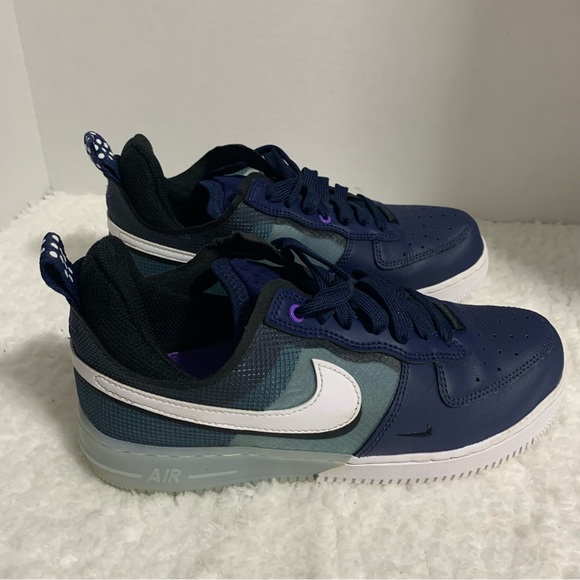 Nike Air Force 1 Low React \'Midnight Navy White Black\' Men’s Size 5.5 DM0573-400 main image 7